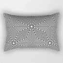 Black and white geometric wave line pillowcase set bedroom decor