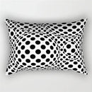 Black and white geometric wave line pillowcase set bedroom decor