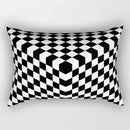 Black and white geometric wave line pillowcase set bedroom decor