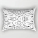 Black and white geometric wave line pillowcase set bedroom decor