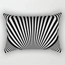 Black and white geometric wave line pillowcase set bedroom decor
