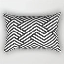 Black and white geometric wave line pillowcase set bedroom decor