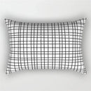 Black and white geometric wave line pillowcase set bedroom decor