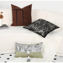 Black and white green jungle plants pillow cover living room suede