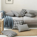 Black and white hounds tooth cushion cover living room throw pillow