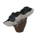 Black and white irregular resin flower vase living room sculpture