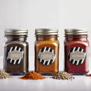 Black and White Stripes Spice Labels