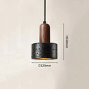 Black and wood concrete pendant light bedroom decor