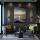 Black Battery Operated Wall Sconces Set