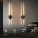 Black Battery Operated Wall Sconces Set