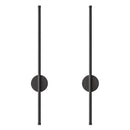 Black Battery Operated Wall Sconces Set