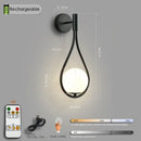 Black Battery Wall Sconces Remote