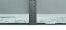 Black and Silver Vintage look Power loomed Art Silk Area Rug