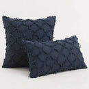Black boho lumbar pillow cover bedroom textured woven decor