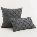 Black boho lumbar pillow cover bedroom textured woven decor