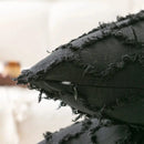 Black boho lumbar pillow cover bedroom textured woven decor