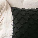Black boho lumbar pillow cover bedroom textured woven decor