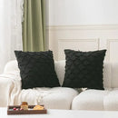 Black boho lumbar pillow cover bedroom textured woven decor