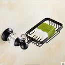 Black brass & crystal bathroom accessories set – bathroom hardware