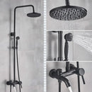 Black bronze bathroom shower set with handheld spray – bathroom