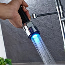 Black bronze dual spout kitchen faucet with led sprayer