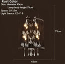 Black & bronze iron birdcage crystal chandelier dining room light
