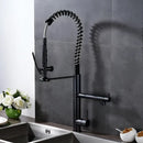 Black bronze kitchen mixer faucet with pull down spray head