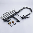 Black bronze kitchen mixer faucet with pull down spray head