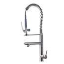 Black bronze kitchen mixer faucet with pull down spray head