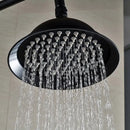 Black bronze rainfall shower faucet set with handheld for bathroom