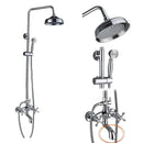 Black bronze rainfall shower mixer tap with handheld spray bathroom