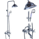 Black bronze rainfall shower mixer tap with handheld spray bathroom