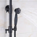 Black bronze rainfall shower mixer tap with handheld spray bathroom