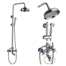 Black bronze rainfall shower mixer tap with handheld spray bathroom