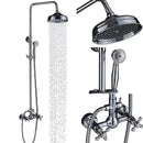 Black bronze rainfall shower mixer tap with handheld spray bathroom