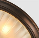 Black bronze ribbed glass ceiling light for kitchen and bedroom