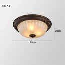 Black bronze ribbed glass ceiling light for kitchen and bedroom