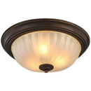 Black bronze ribbed glass ceiling light for kitchen and bedroom