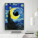 Black Cat Canvas Wall Art