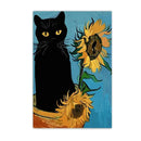 Black Cat Canvas Wall Art