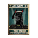 Black Cat Music Poster Home Decor