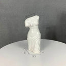 Black ceramic female body figurine bust vase living room decor