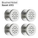 Black chrome & brushed nickel brass body round shower spa jets bathroom