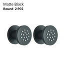 Black chrome & brushed nickel brass body round shower spa jets bathroom