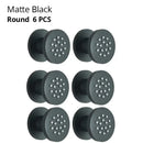 Black chrome & brushed nickel brass body round shower spa jets bathroom