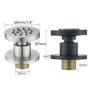 Black chrome & brushed nickel brass body round shower spa jets bathroom