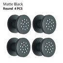 Black chrome & brushed nickel brass body round shower spa jets bathroom