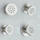 Black chrome & brushed nickel brass body round shower spa jets bathroom