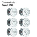 Black chrome & brushed nickel brass body round shower spa jets bathroom
