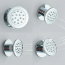 Black chrome & brushed nickel brass body round shower spa jets bathroom
